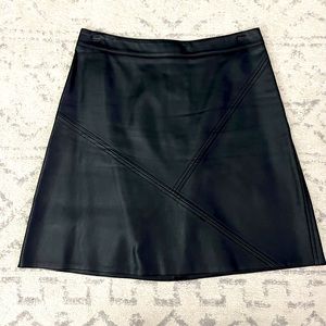 Zara vegan leather black skirt, size M